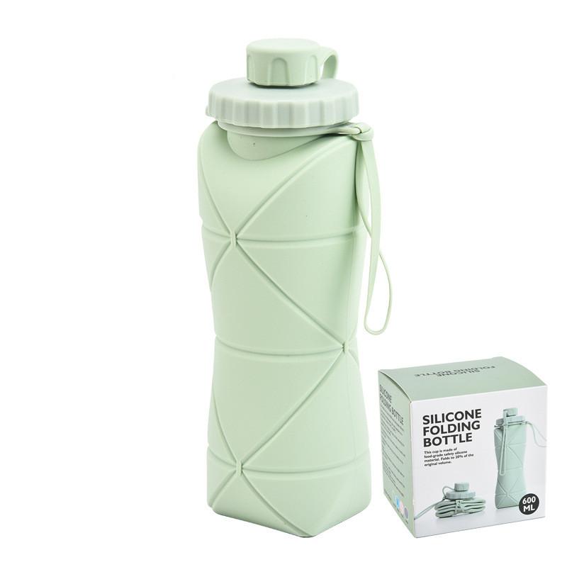 600 ml opvouwbare siliconen waterfles Sportwaterfles Outdoor Reizen Draagbare waterbeker Hardlopen Paardrijden Camping Wandelen Waterkoker