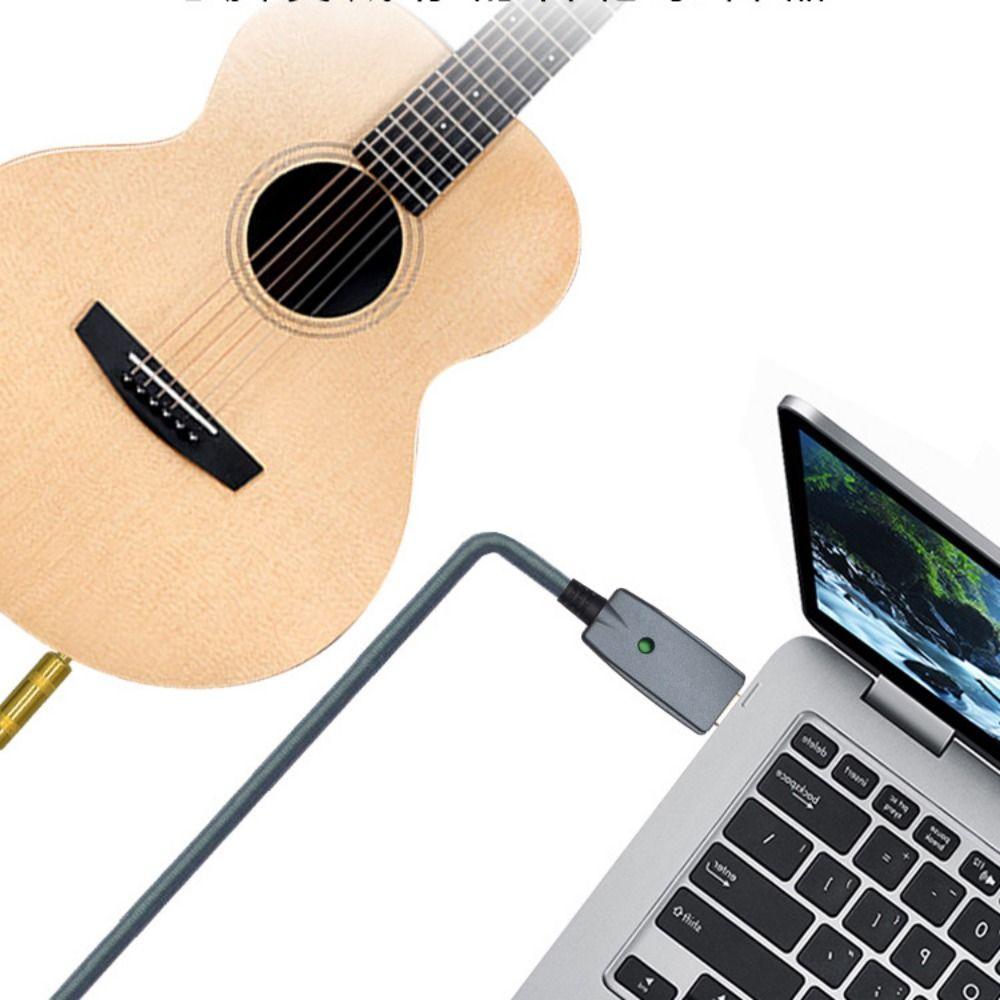 

Power Light USB Guitar Cable 6.35mm Guitar Audio Connector Cord Electric Guitar