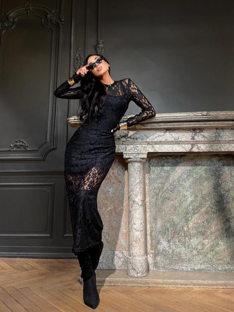 2024 Long Sleeve Lace Dress