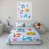 Cartoon Cat Print Bedding Set Soft Comfortable Duvet Cover Bedding Set Included 1*Duvet Cover & 2*Pillowcases, Gift