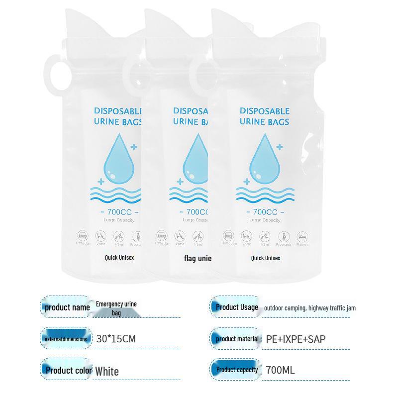 Taşınabilir Sızdırmaz Unisex Acil Durum İdrar ve Kusmuk Torbası