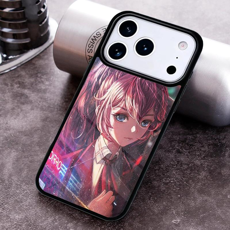 Neon Oni Girl Anime Phone Case for iPhone 17 16 15 Pro Max Air 14 13 12 11 Plus Shockproof Capa Cover