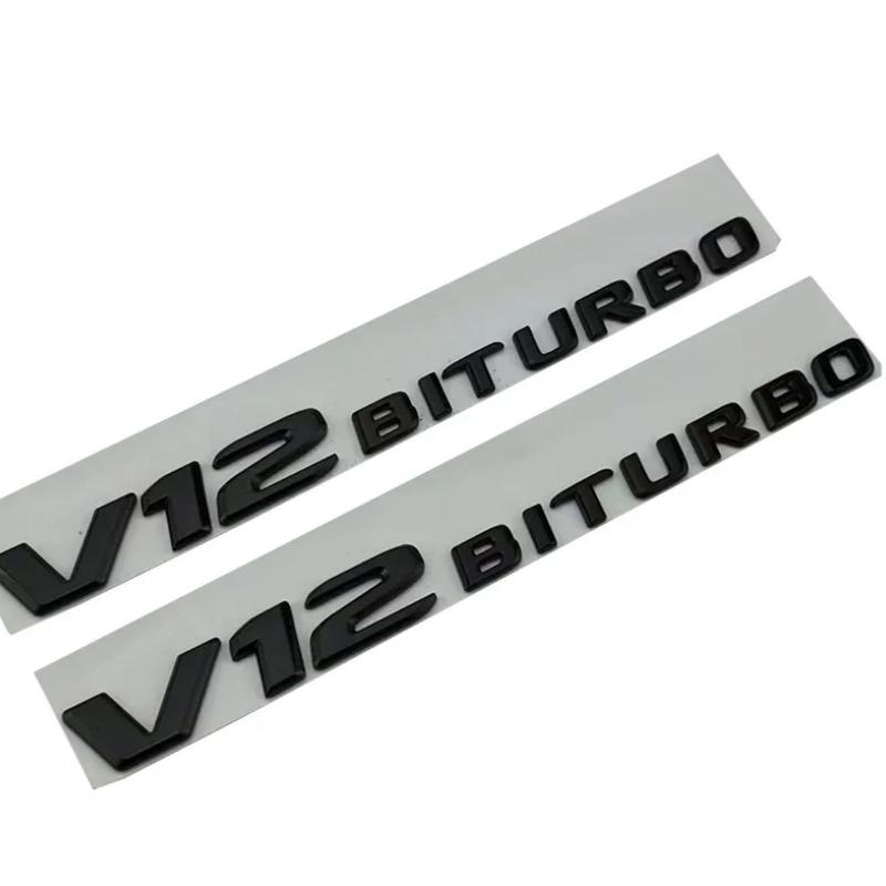 SXFA2 3D ABS Black Car Rear Trunk Badge Letters Logo G63 G65 G500 G550 V12 V8 BITURBO Emblem For Mercedes Benz W463 W464 Accessories