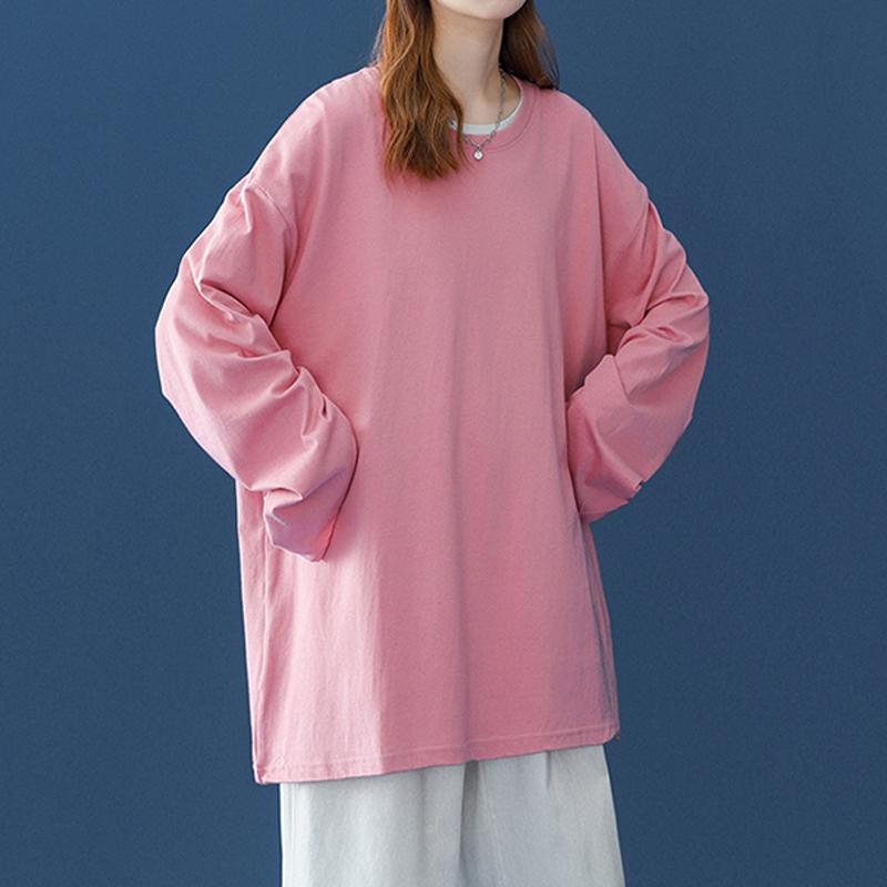 Spring Autumn Couple Long Sleeve T-Shirt Women Basic Tee Shirt Oversize T Shirt Man Casual O-neck Women T-Shirt