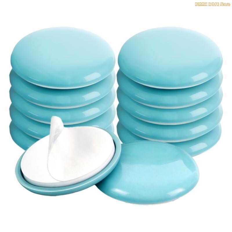 K1AE 25mm Thick Furniture Pad Auto Adhesive Not Slip Protectors Upgrades 12pcs for Hard Floor Defense & Quiet Gliding