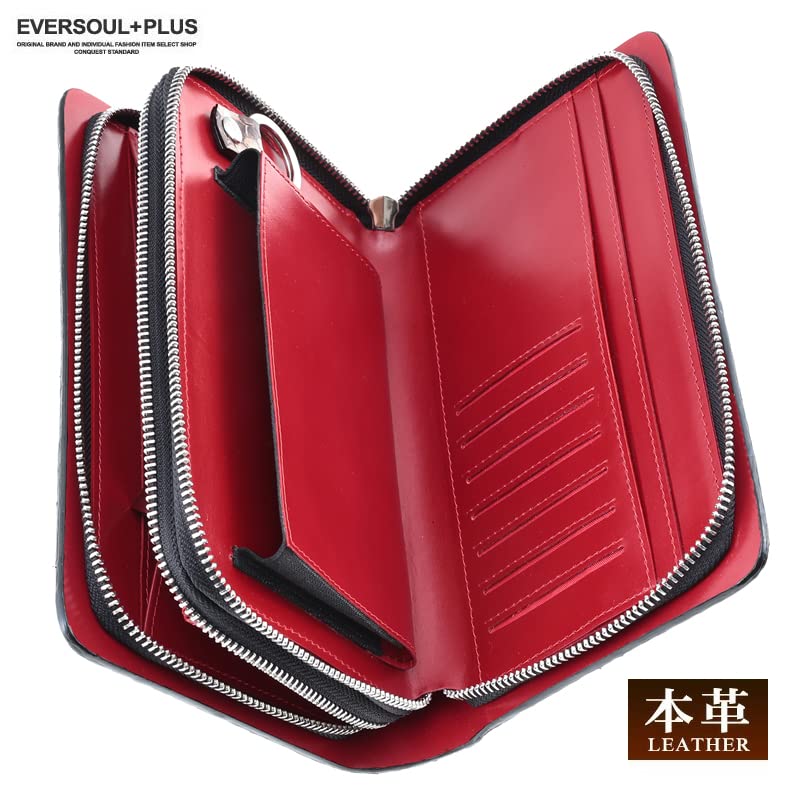 Zweite Tasche Leder Lange Geldbörse Echtes Leder Python Schlangenleder Schlangenleder Tasche Tasche Geldbörse Mini-Tasche Smartphone-Halter [EVERSOUL]