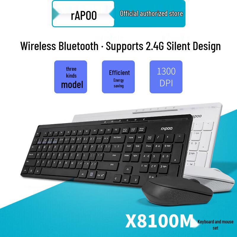 Rapoo 8100G Wireless Keyboard and Mouse Combo