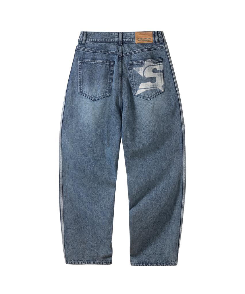 1993STUDIO Side Track Denim Balloon Pants_Light Blue