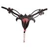 Women Panties sexy Wear-Resistant Nylon Stylish Floral Pearl Briefs Thong for Home