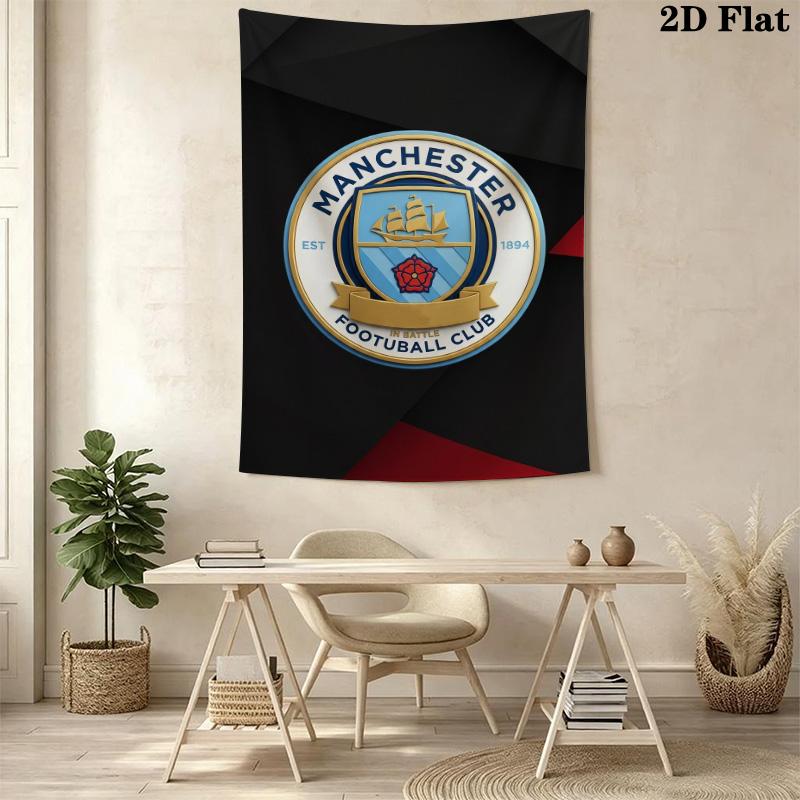 Manchester Football Club Crest Threepiece Set 1 Duvet Cover 2 Pillowcase Without Core Soft And Comfortable Bedding Set
