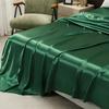 Satin Flat Bed Sheet Smooth  Luxury Satin Silk Bedding Set with Duvet Cover Bed Sheet 1 Duvet Cover+1 Bed Sheet+2 Pillowcases