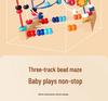 Montessori Bead Maze & Building Blocks for Babies, Ages 6 Months To 2 Years - Early Education Puzzle