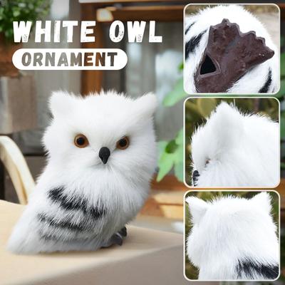 Simulated Owl Animal Model Decorative Ornament