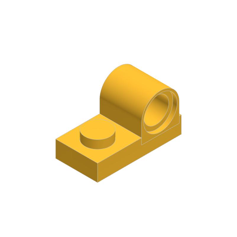 10PCS 11458 Modified 1 X 2 Featuring Pin Hole On Top Block Moc Hue Attachments Works With Brick DO-IT-YOURSELF Children's Toy