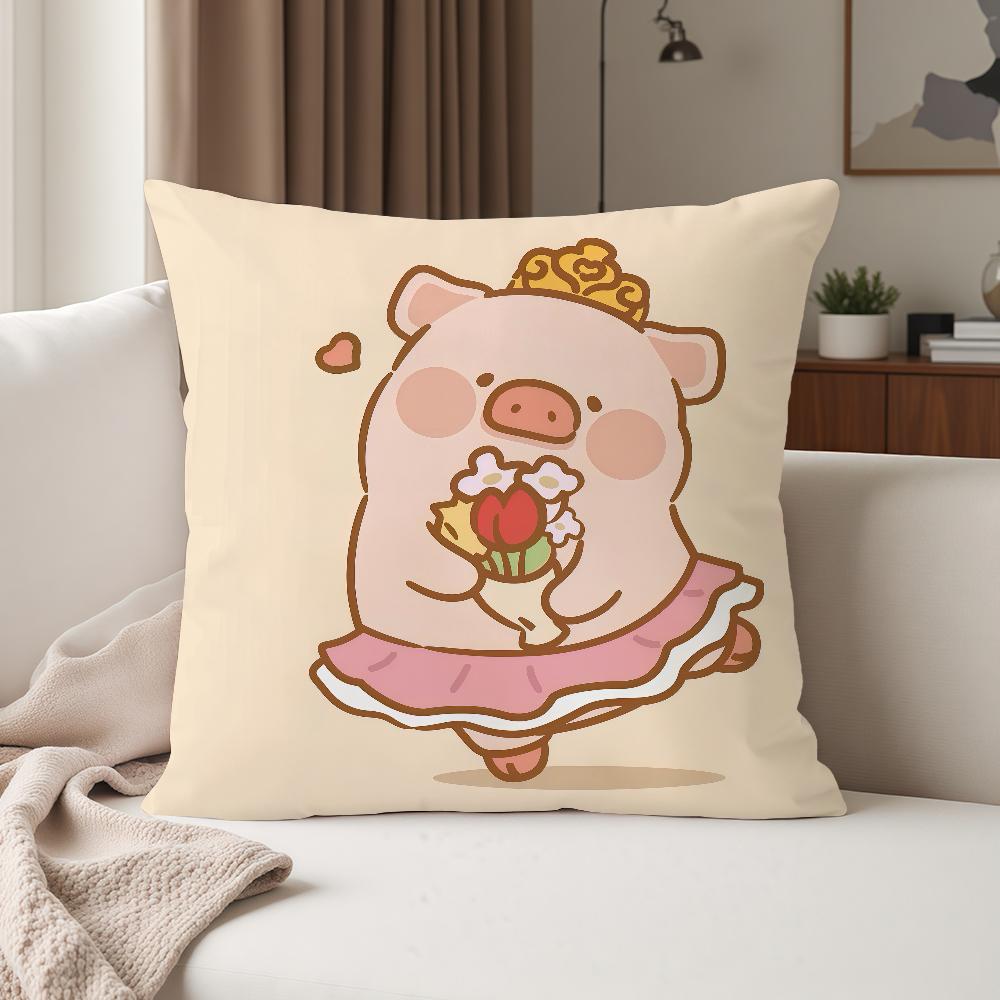Cartoon Cute Lulu Pig Pillow Case Suitable For Bedrooms Living Rooms Cars Home Decoration