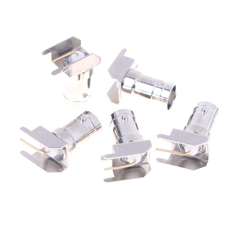 5/10/20Pcs 50 Ohm Q9 Bnc Female Right Angle 90 Degree Plug Solder Cup Pcb Nickel Plated Brass Rf Coaxial Adapters