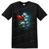 Colorful Fish Design T Shirt Stylish Unique Expression Swim Against Flow Tee