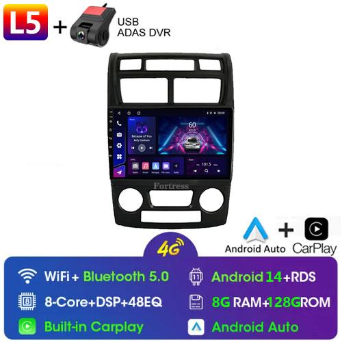 Fortress  Android 10 Car Radio For Kia Sportage 2 2004 2005 2006 2007-2010 Android Auto Multimedia Player Stereo BT 2din DVD HU