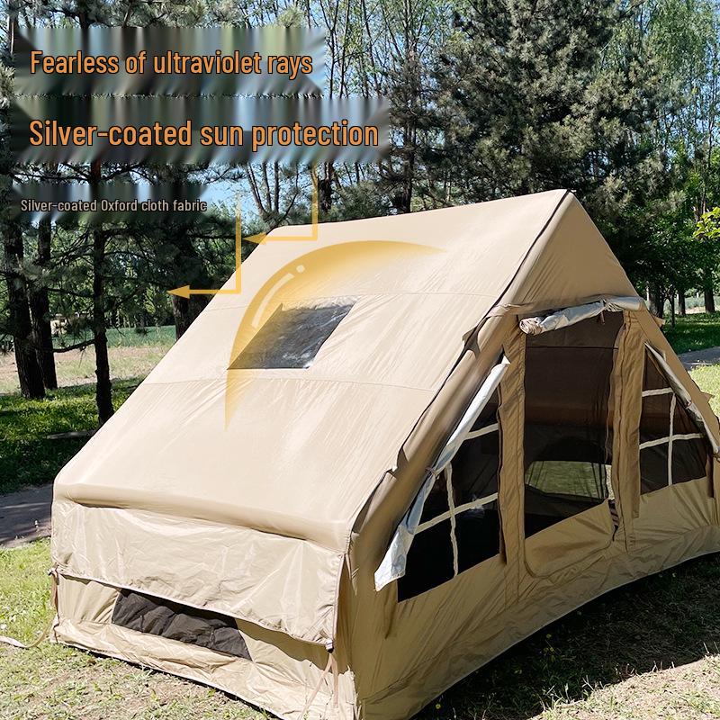 Luxus Outdoor aufblasbares Zelt, Doppeltür, Sonnengeschützt, Geräumig, Leicht für 3-5 Personen, Kein Aufbau erforderlich