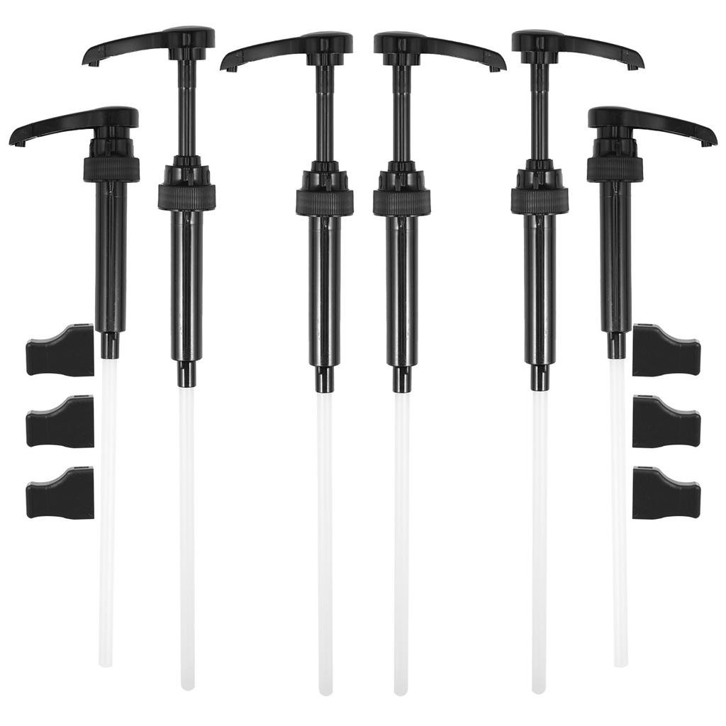 6Pcs Coffee Syrup Pump Reusable Pump Bottle Dispenser 10CC No Dripping Pressed Coffee Syrup Pump Dispenser with Mouth Cover