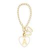 Butterfly Heart Cup & Plate Pendant with English Letter Charms