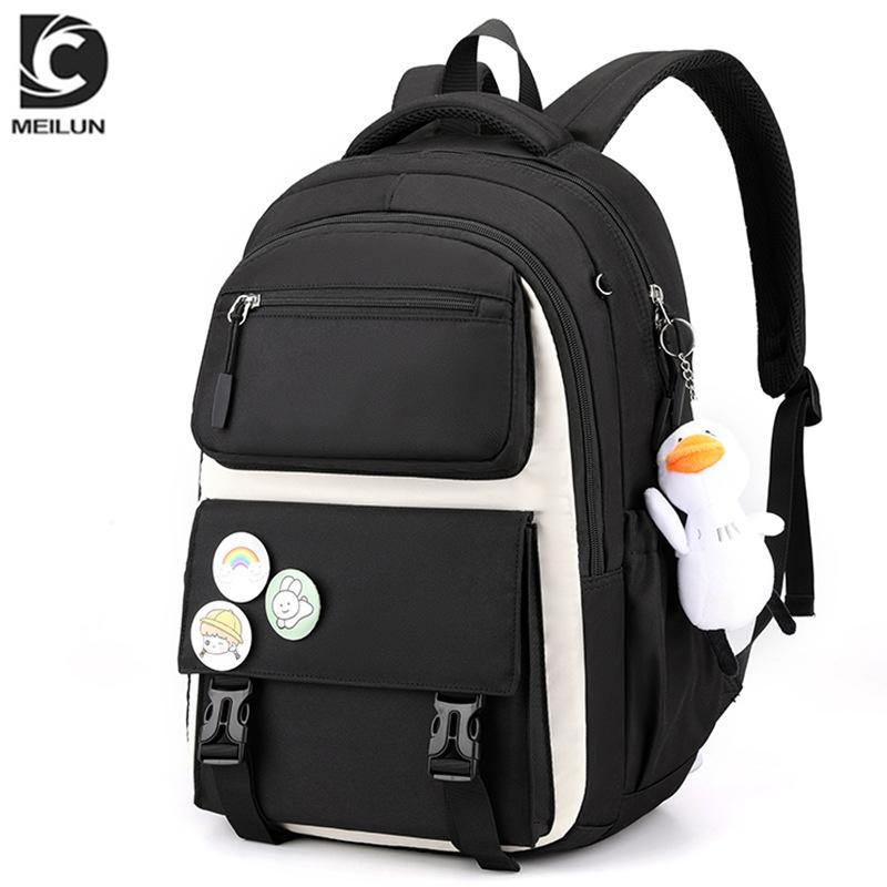 

School bag girl cute high school student junior high school student primary school student backpack large capacity gift bag чёрный