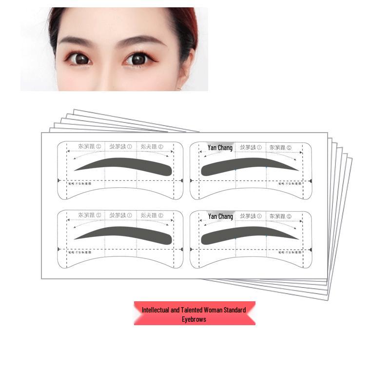 

Наклейки-трафареты для бровей в стиле знаменитостей - Легкий макияж, цельный набор
