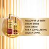 Streax Serum Glanz Shampoo 240ml für Frizziges Trockenes Haar Frauen Männer Parabenfrei Silikon Booster Geschmeidiges Glänzendes Haar