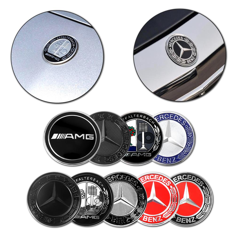 38MM Car ABS Aluminum Emblem Bonnet Hood Sticker Accessories For Mercedes Benz Amg W126 W140 W169 W176 C180 C200 C260 W108 W124