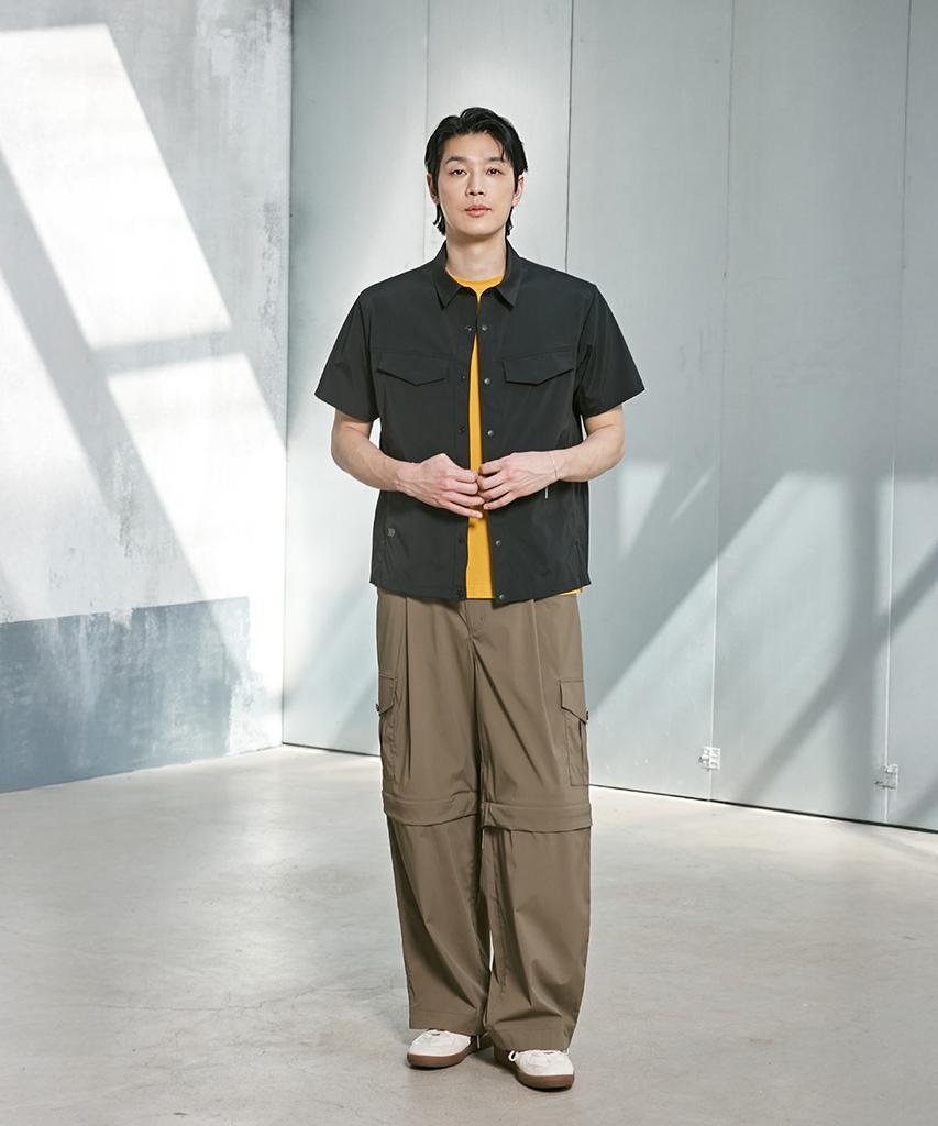 WILLBE LAB Big Pocket Ventilation Short Sleeve Shirt (Bk)