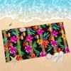 Gradient Tropical Monstera Leaf Beach Towel Palm Leaf Summer Hawaii Coastal Print Soft Quick Dry Beach Blanket for Daily Use