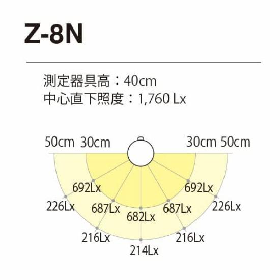 Yamada Lighting Z-Light High Color Rendering LED, Beautiful Skin Tones, Silver, Z-8N SL, Shade Width 160 X 118 Mm, Overall Height 472 Mm