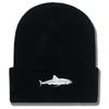 Shark Embroidery Knitted Beanie with Ear Protection for Autumn/Winter - Unisex Casual Hat