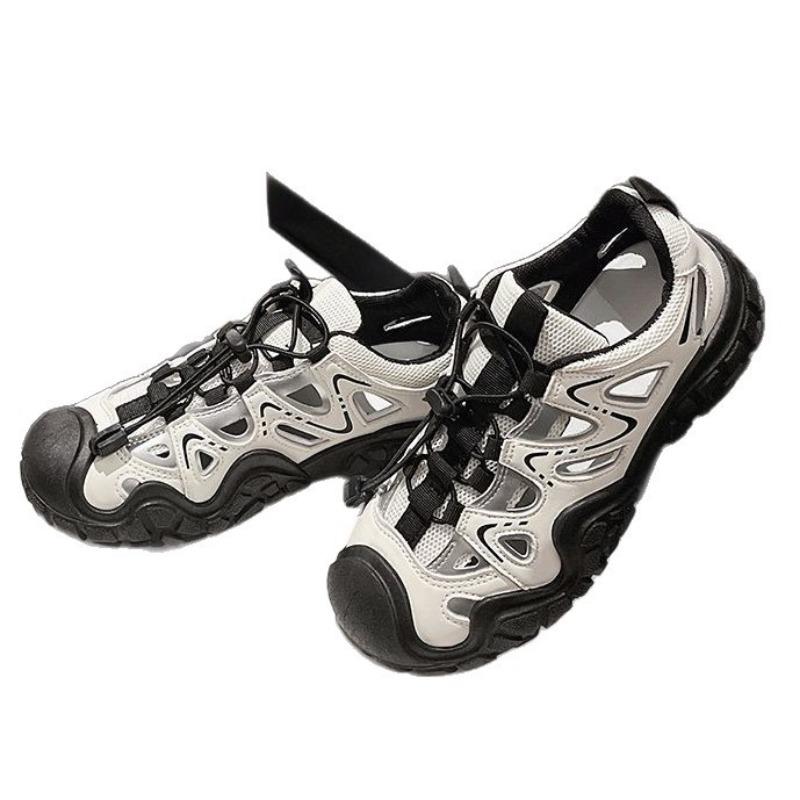 thick-soled ugly cute hollow sports sandals women's summer breathable versatile single shoes lightweight sports casual hole shoes