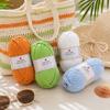 Hollow Craft Yarn for Crochet Hat and Handmade Bags, Flexible Knitting Yarn Roll for DIY Handbags and Weaving Project
