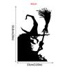 Halloween Witch Window Sticker Giant Ghost Shadow Halloween Party Decor Electrostatic Window Wall Stickers