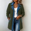 Women's Casual Denim Patchwork Jacket for Daily Wear