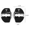 AKZ1 4Pcs Car Door Lock Cover Auto Stainless Steel Dustproof Protection Case Automotive For Tesla Model Y Model 3 Model X Accessories