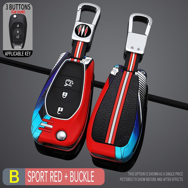 Styling Mouldings Zinc Alloy+Silicone Full  Car Key Case Cover for Chevrolet Cruze Cross Cobalt Captiva Spark Sonic Aveo Tracker