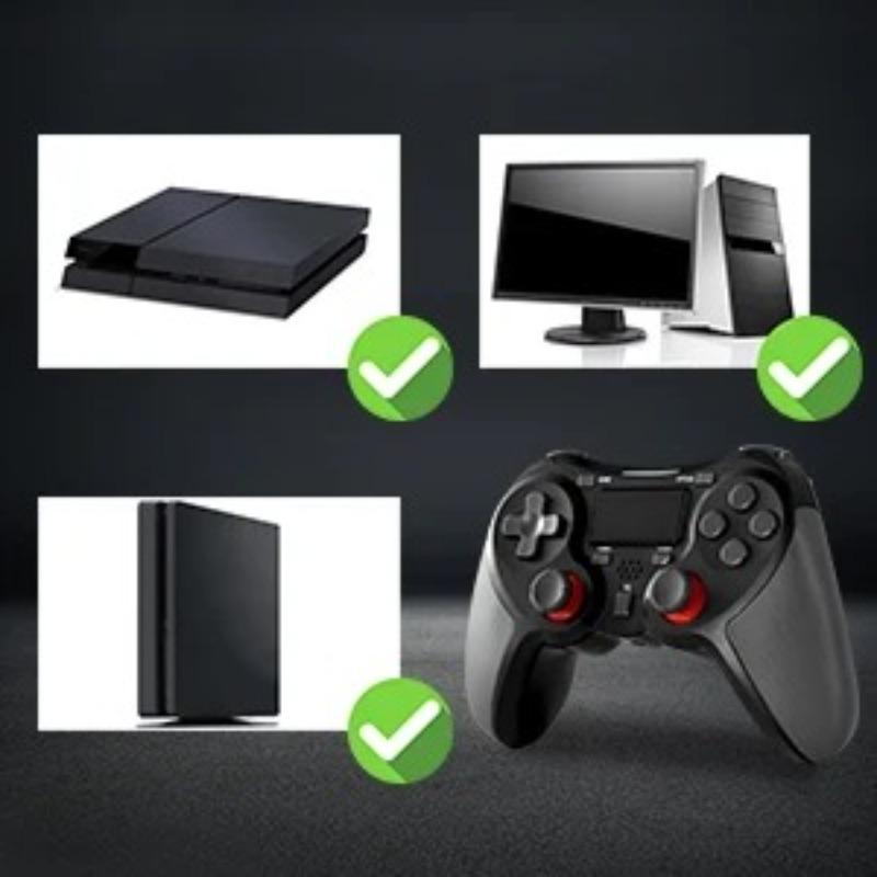Wireless Command for Sony PS4, Dual Vibration Command and Shooting Button for PlayStation4 and Windows