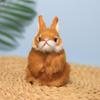 Plush Easter Bunny Figurine: Realistic Rabbit Toy & Home Decoration