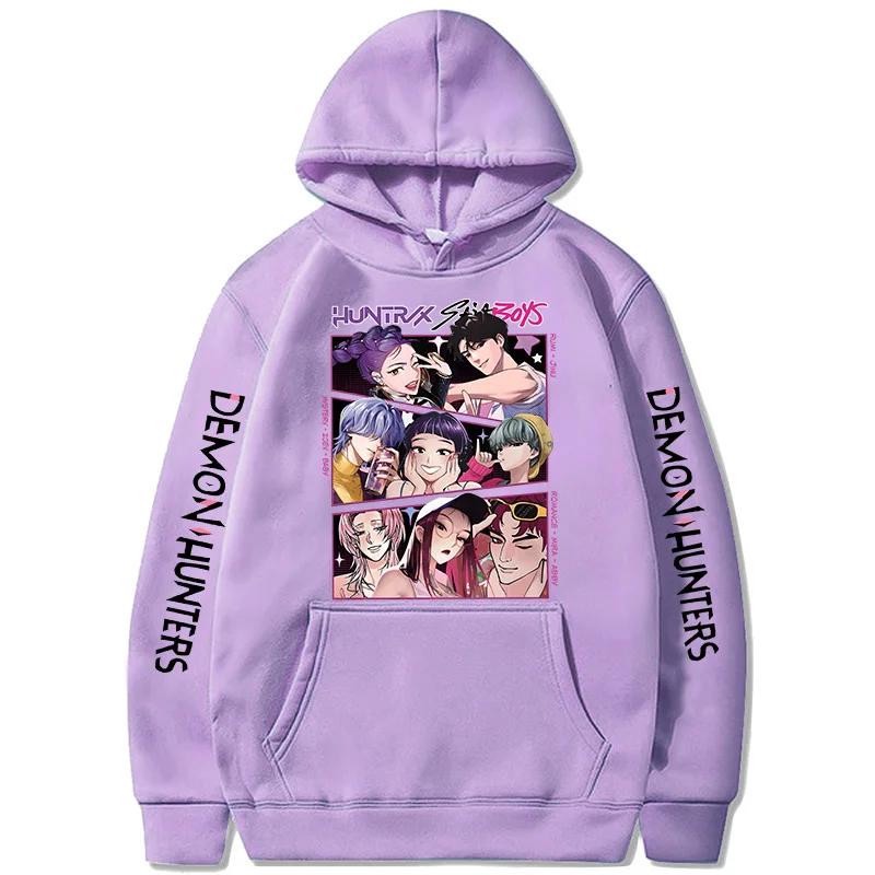 Kpoop Demon Hunters Hoodies Women Mange Vintage Hoody Clothes Y2k Hooded Streetwear Funny Movie Sweatshirts