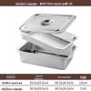 Rectangular Stone Drain Tray & Basin Set with Lid