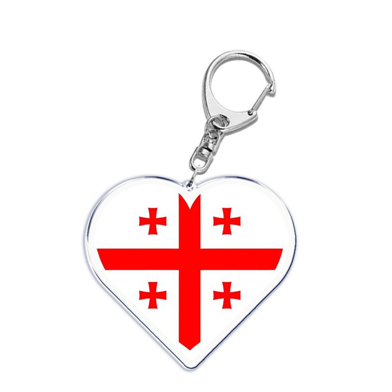 France Scotland Germany Country Love Heart Keychains Ring for Accessories Bag Pendant Key Chain Llaveros Ewelry Fans Gifts