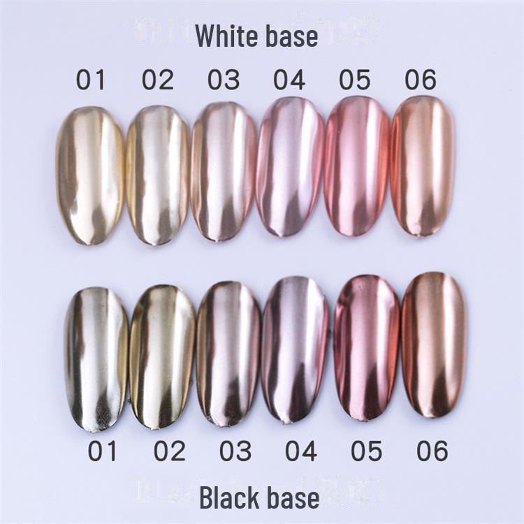 Rose Gold Glitter Nail Magic: Electroplating Mirror Powder