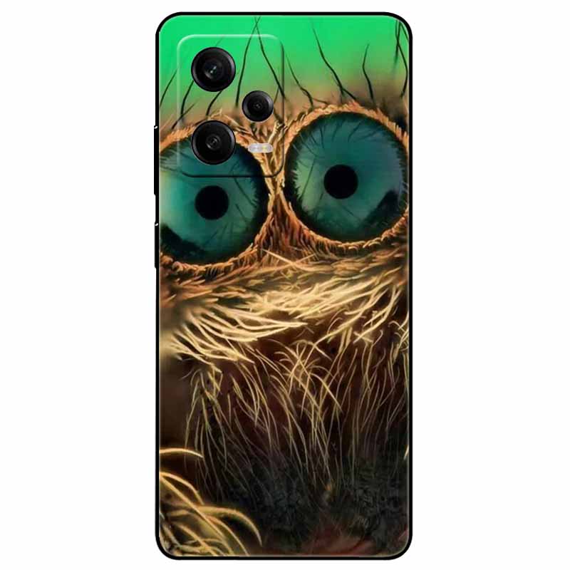 For Redmi Note 12 Pro 5G Case Note12 Covers TPU Black Silicone Starry Cover for Xiaomi Redmi Note 12 Pro+ 5G Plus Cartoon Soft