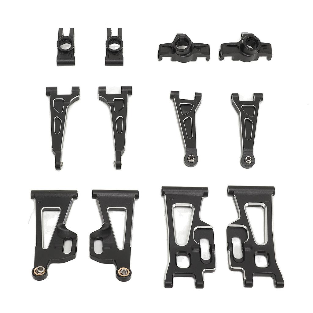 RC Car Suspension Arm Aluminum Alloy Front Rear Suspension Arm Steering Cup Rear Axle Holder Set Upgraded Parts for MJX 14210 14209 1Celsius14 RC Car