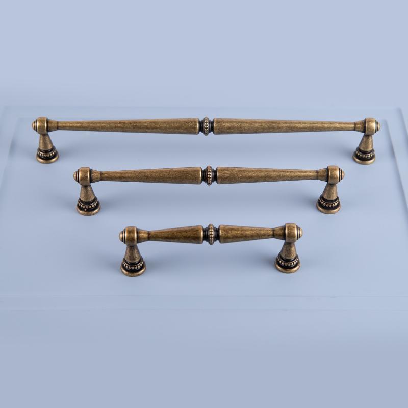 Ferro Fiori Zamak Brass Handle Pulls for Kitchen and Cabinet, Antique Silver, Gold and Black Bronze Cabinet and Drawer Pulls