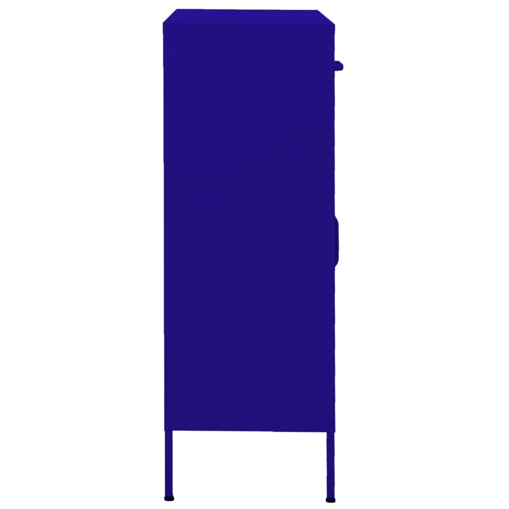 Storage Cabinet Navy Blue 80 x 35 x 101.5 cm Steel