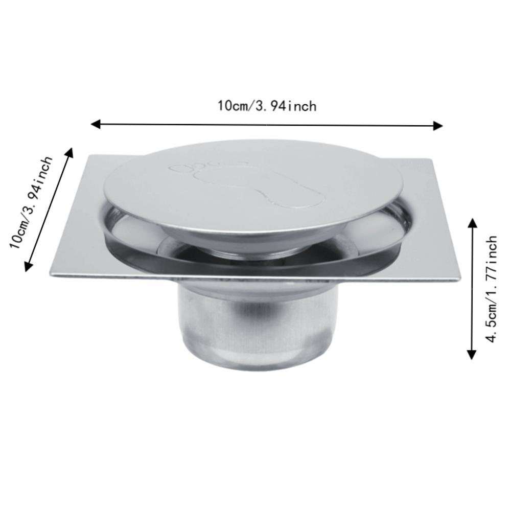 Stainless Steel Floor Drain Removable Cover Grate Shower Drain Floor Drain Strainer Laundry Room 10cm